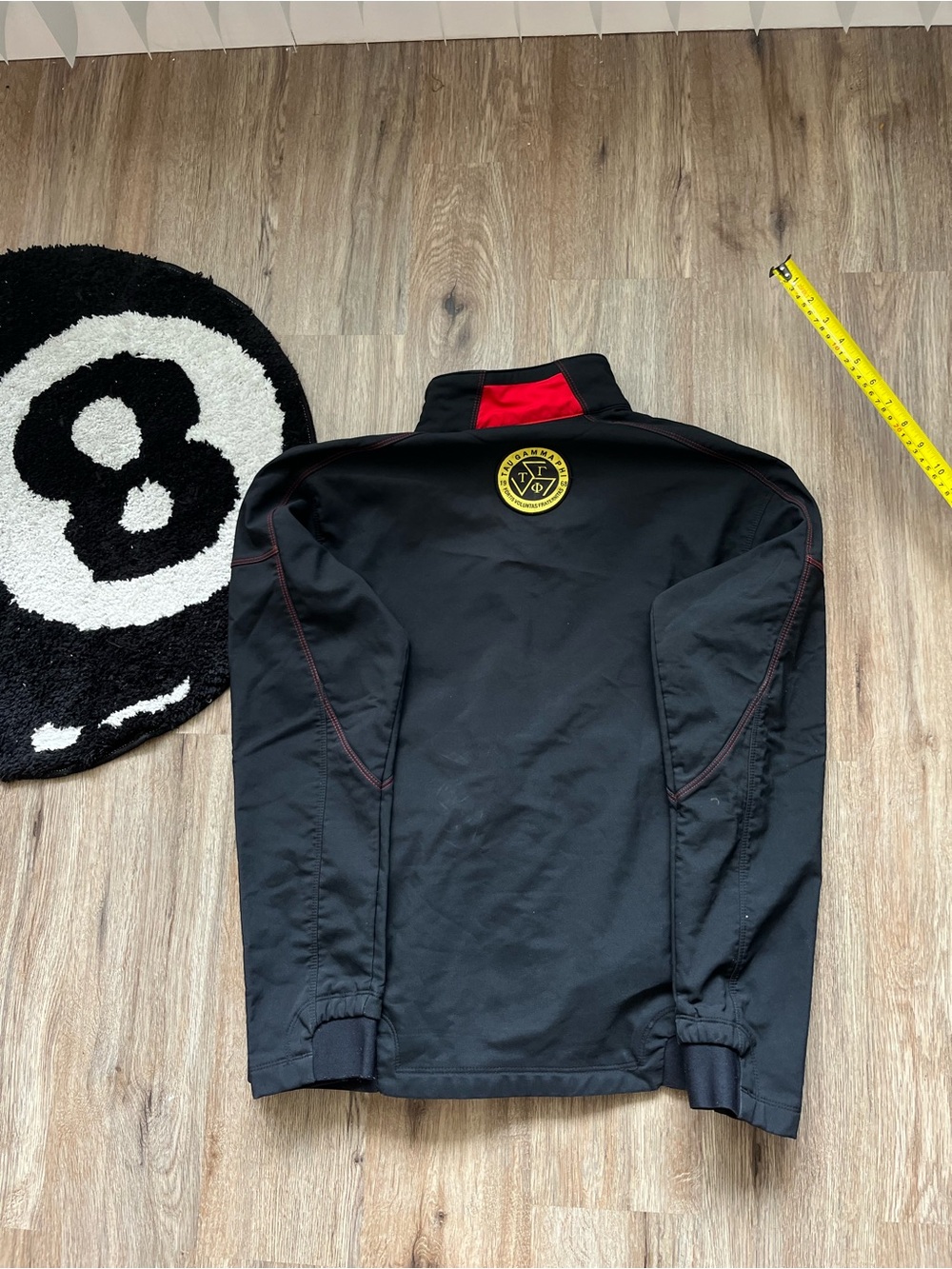 black Nike Team Canada hockey jacket with red accents and embroidered graphics S - Picture 4 of 4
